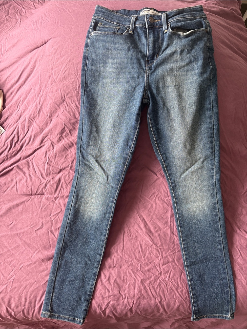 Signature by Levi Strauss Women's Skinny Jeans in Blue Wash